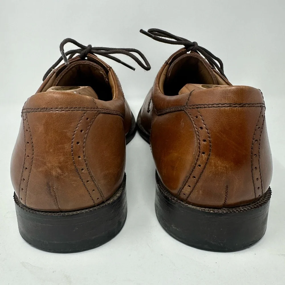 Johnston & Murphy 59-2016 Shoes Men's Sz 12M Oxford Dress Brown Leather Lace Up